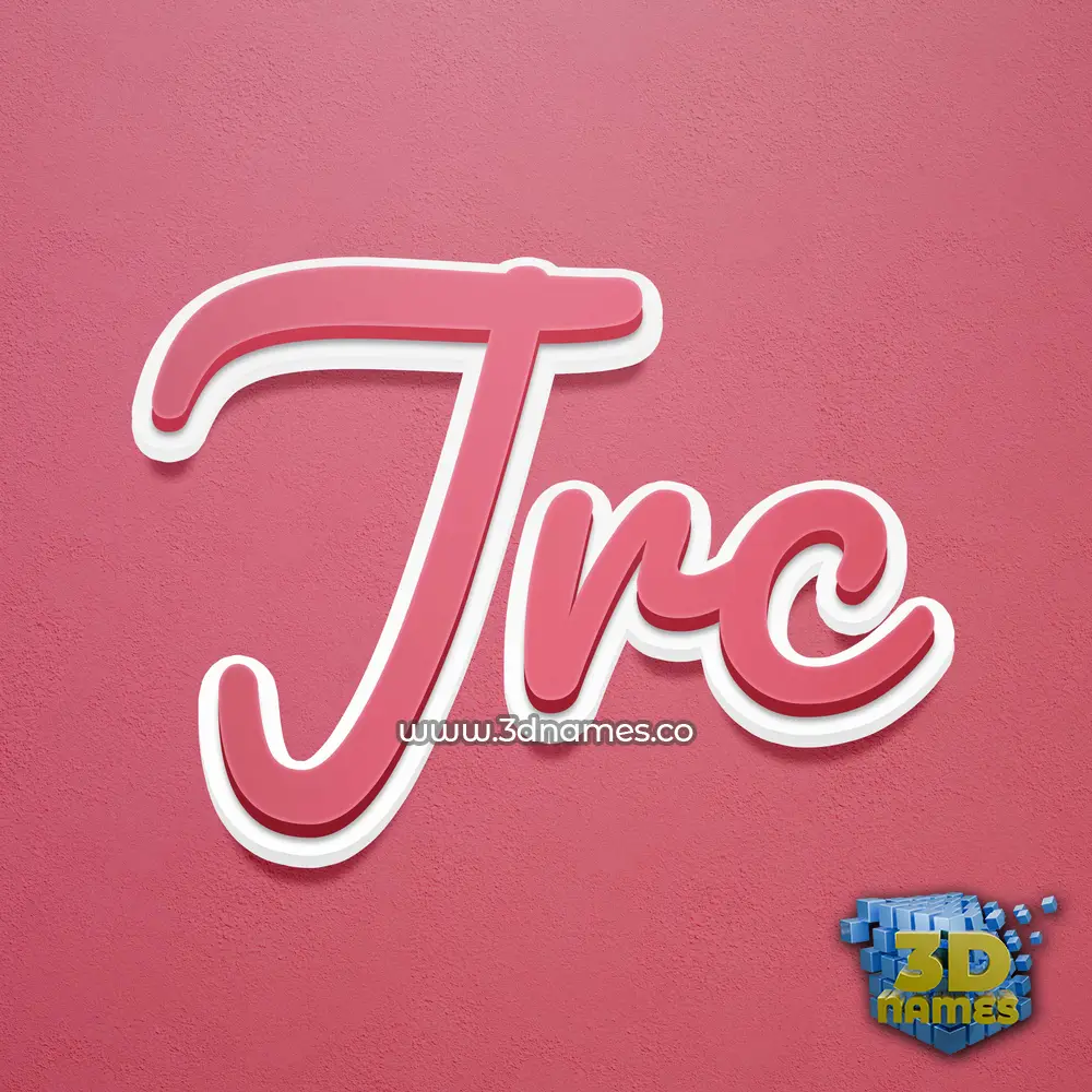 jrc in Red Scribble style - 3D name wallpaper