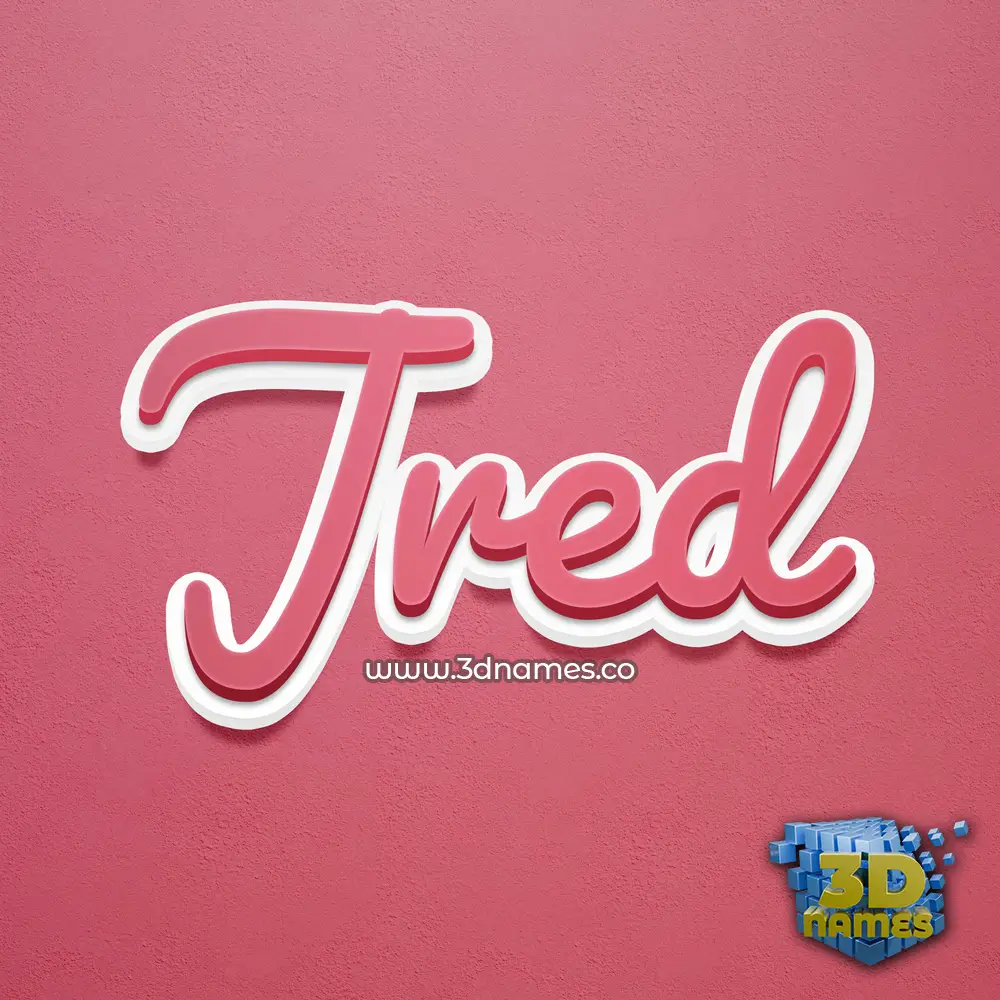 jred in Red Scribble style - 3D name wallpaper
