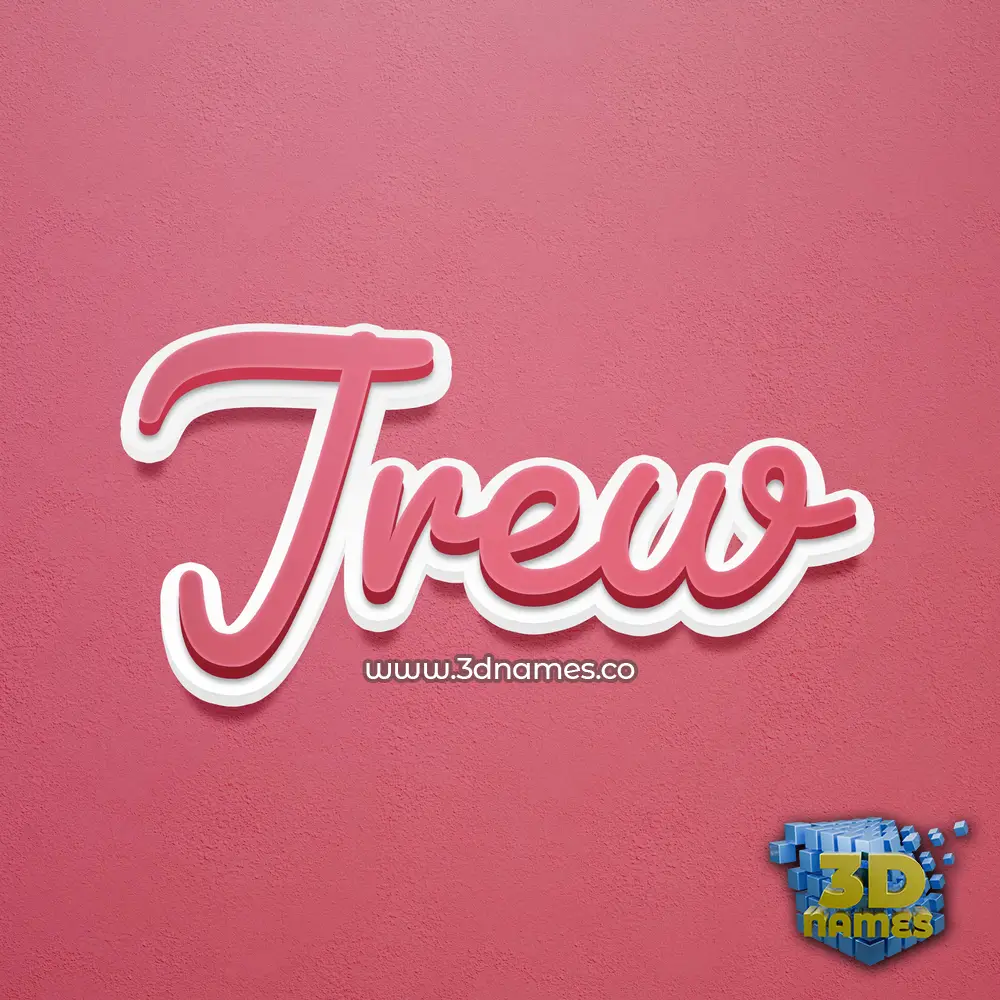 jrew in Red Scribble style - 3D name wallpaper