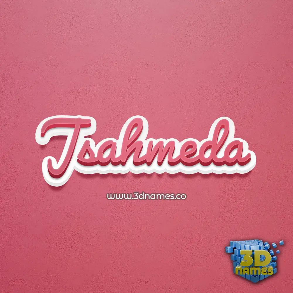 jsahmeda in Red Scribble style - 3D name wallpaper