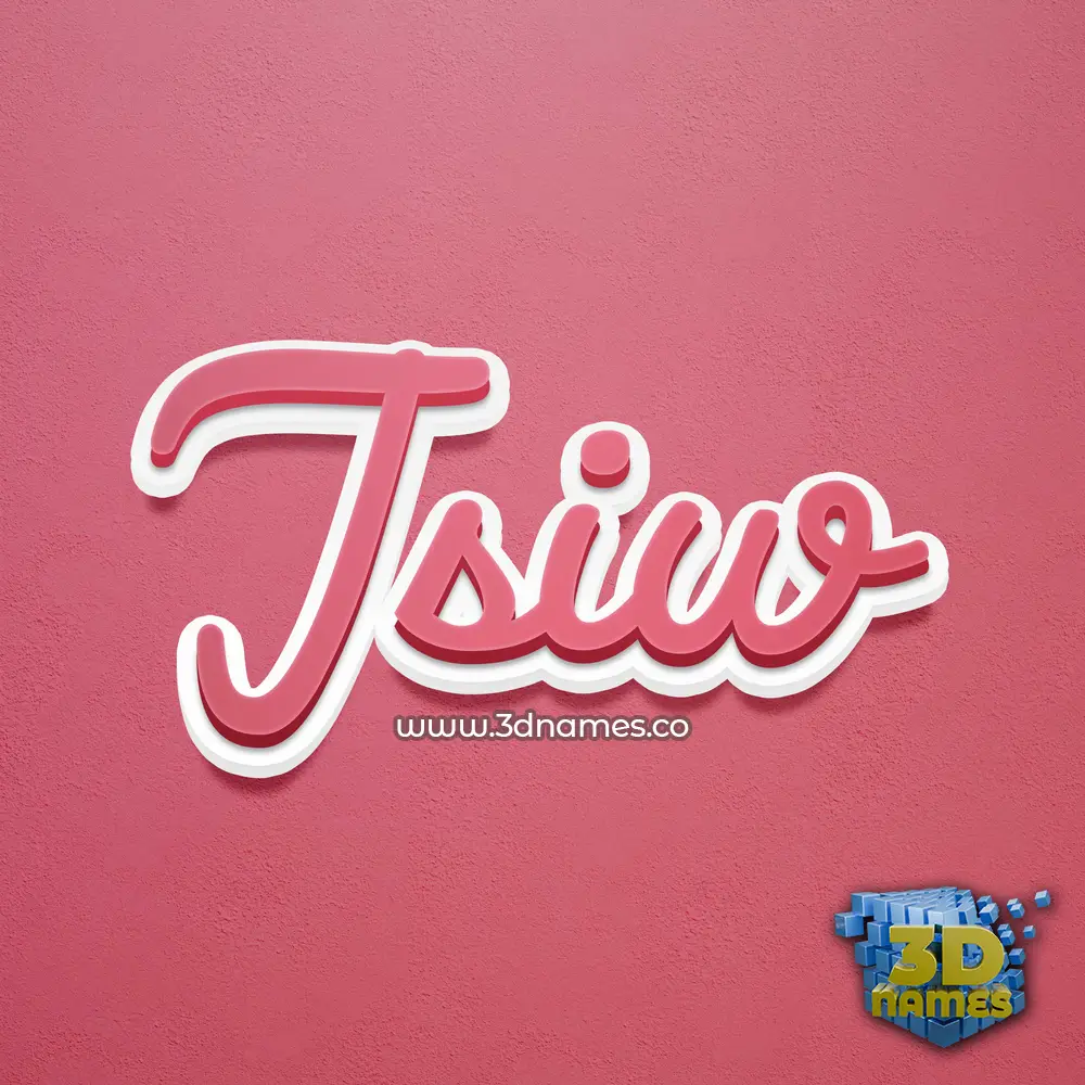 jsiw in Red Scribble style - 3D name wallpaper