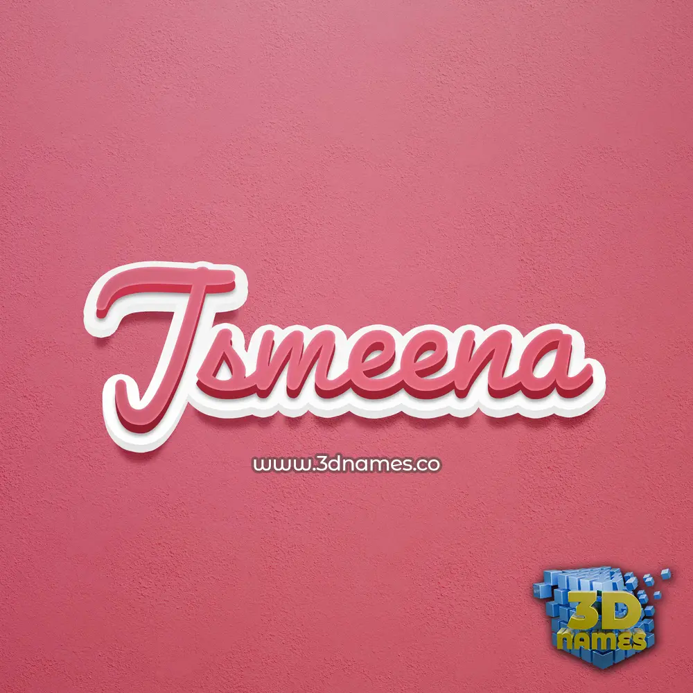jsmeena in Red Scribble style - 3D name wallpaper