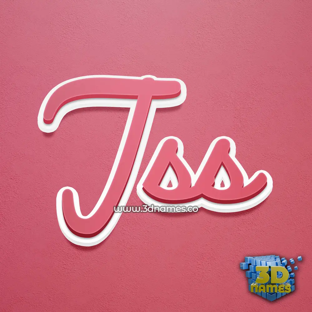 jss in Red Scribble style - 3D name wallpaper