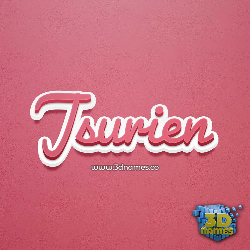 jsurien in Red Scribble style - 3D name wallpaper