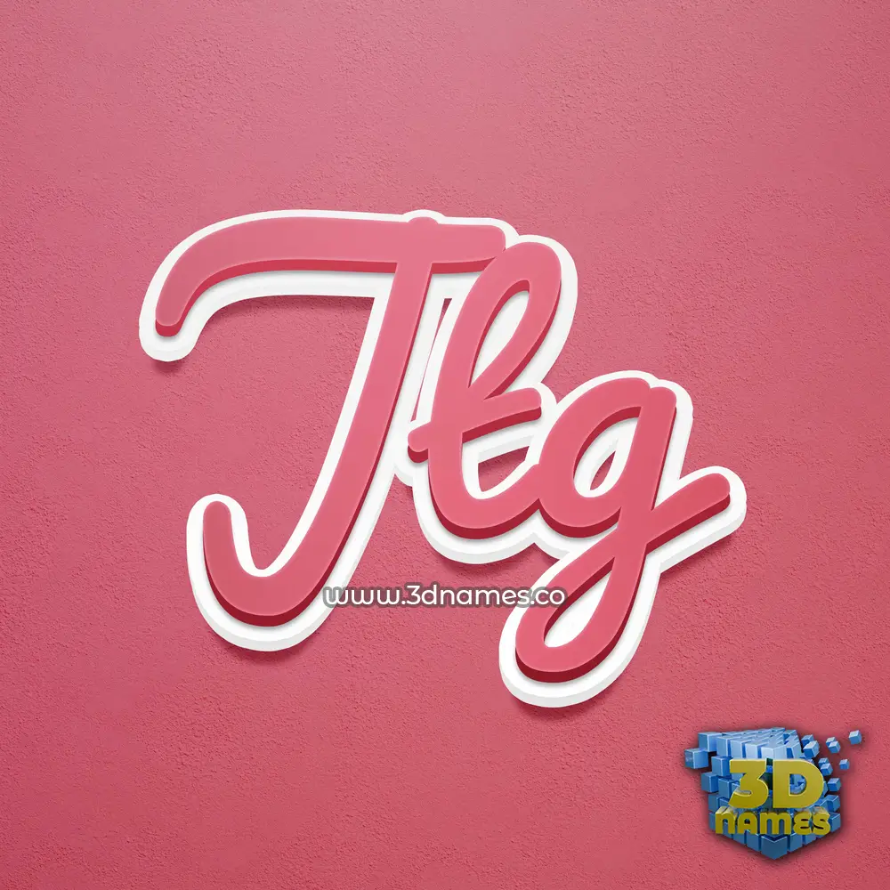 jtg in Red Scribble style - 3D name wallpaper