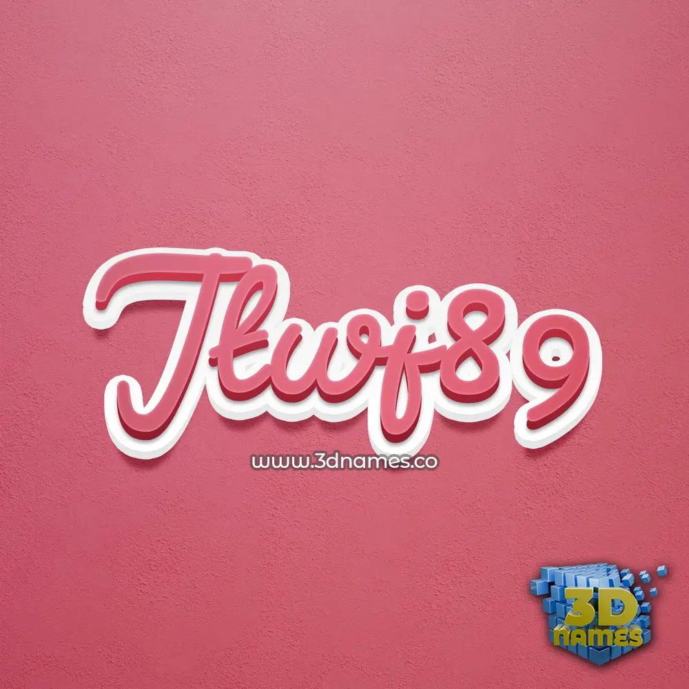 jtwj89 in Red Scribble style - 3D name wallpaper