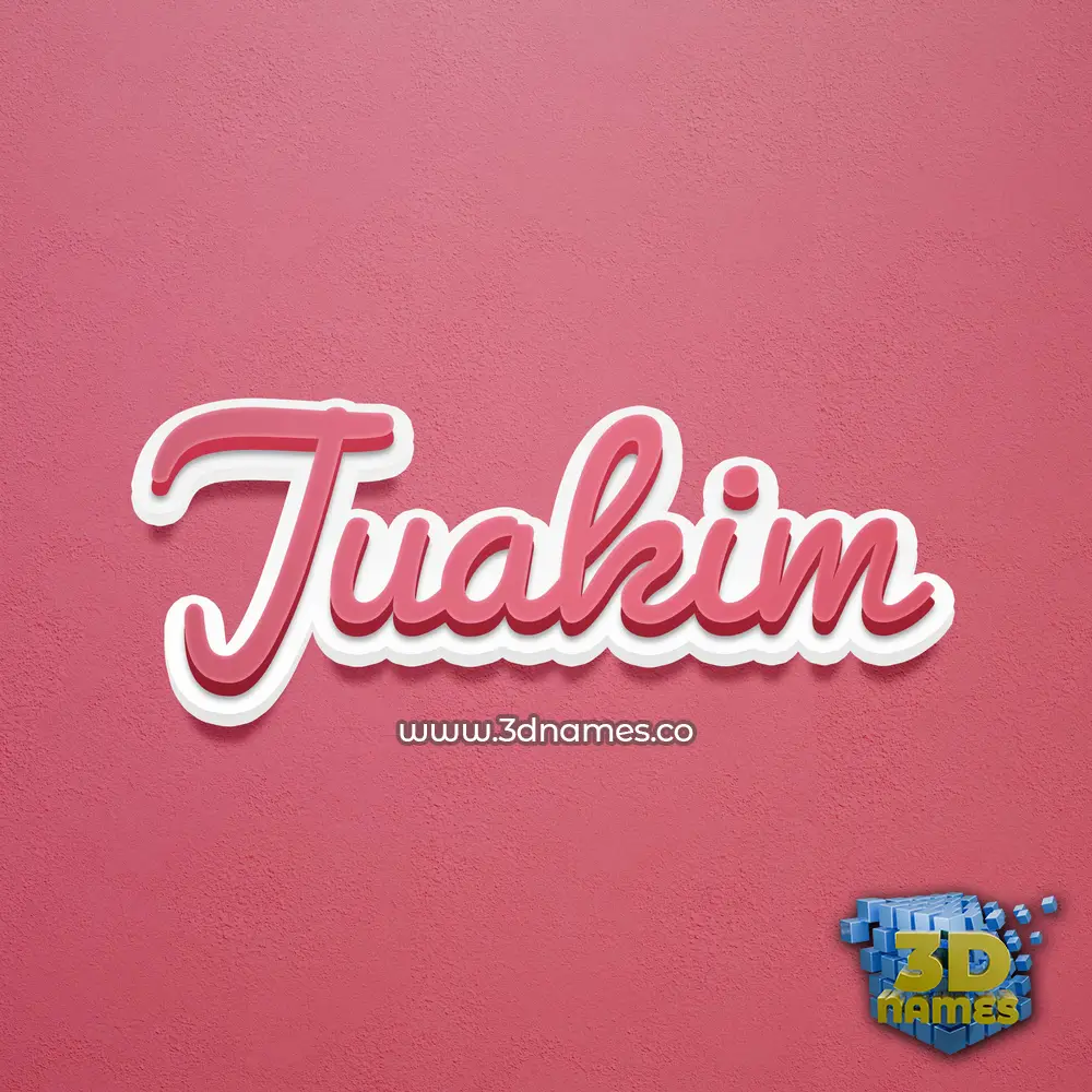 juakim in Red Scribble style - 3D name wallpaper