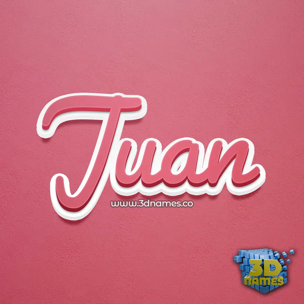 juan in Red Scribble style - 3D name wallpaper