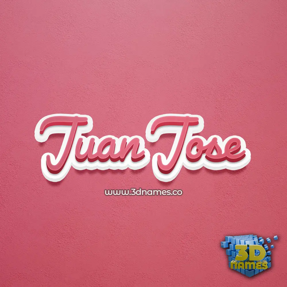 juan jose in Red Scribble style - 3D name wallpaper