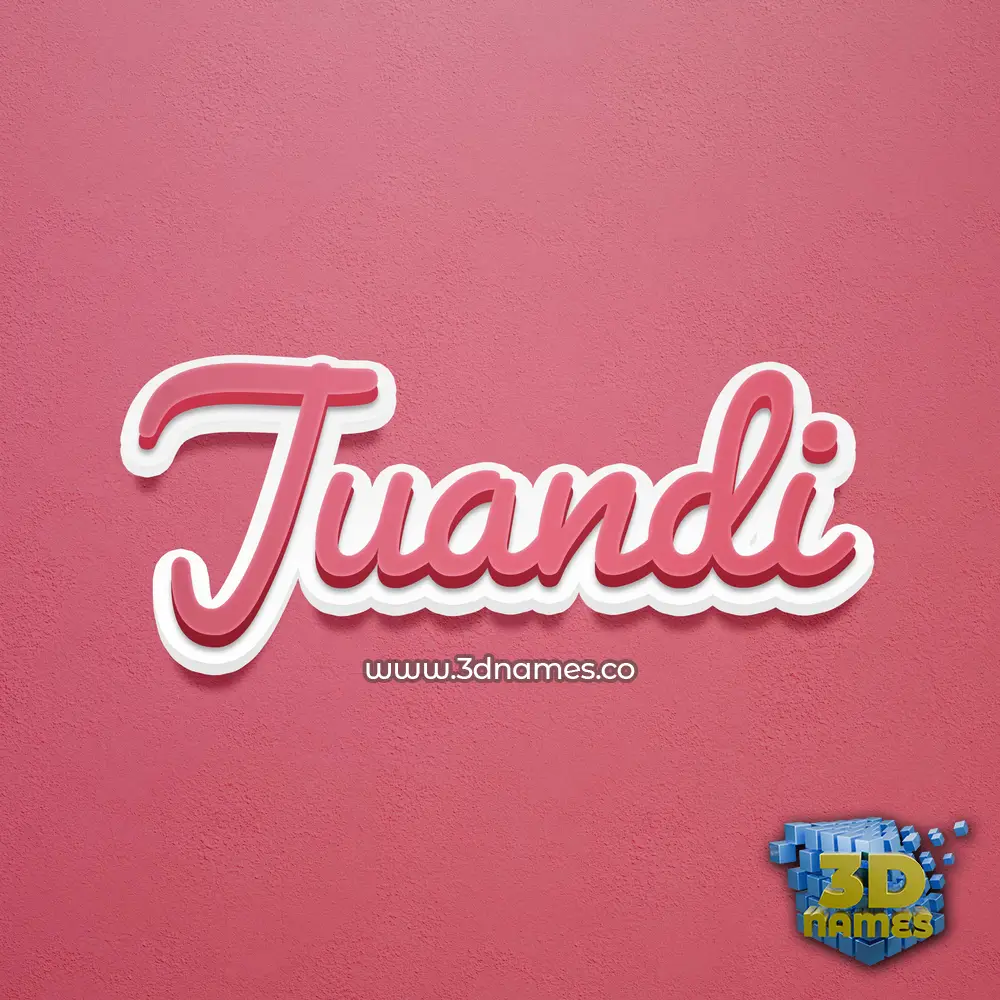 juandi in Red Scribble style - 3D name wallpaper