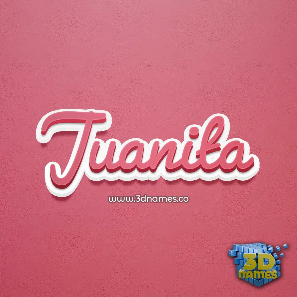 juanita in Red Scribble style - 3D name wallpaper