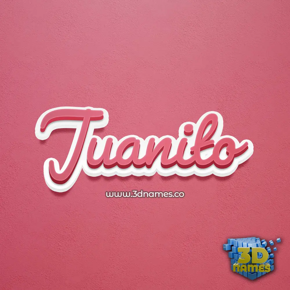 juanito in Red Scribble style - 3D name wallpaper