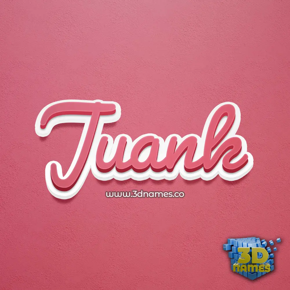 juank in Red Scribble style - 3D name wallpaper