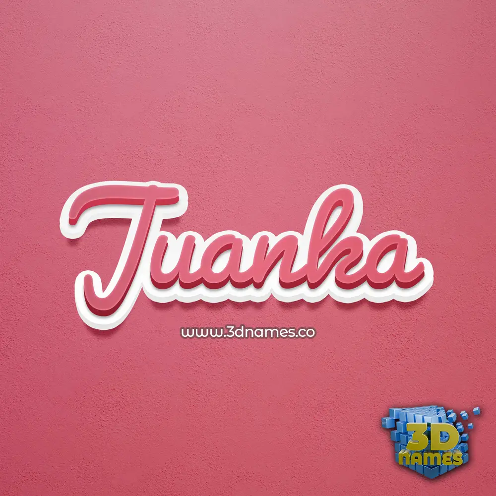 juanka in Red Scribble style - 3D name wallpaper