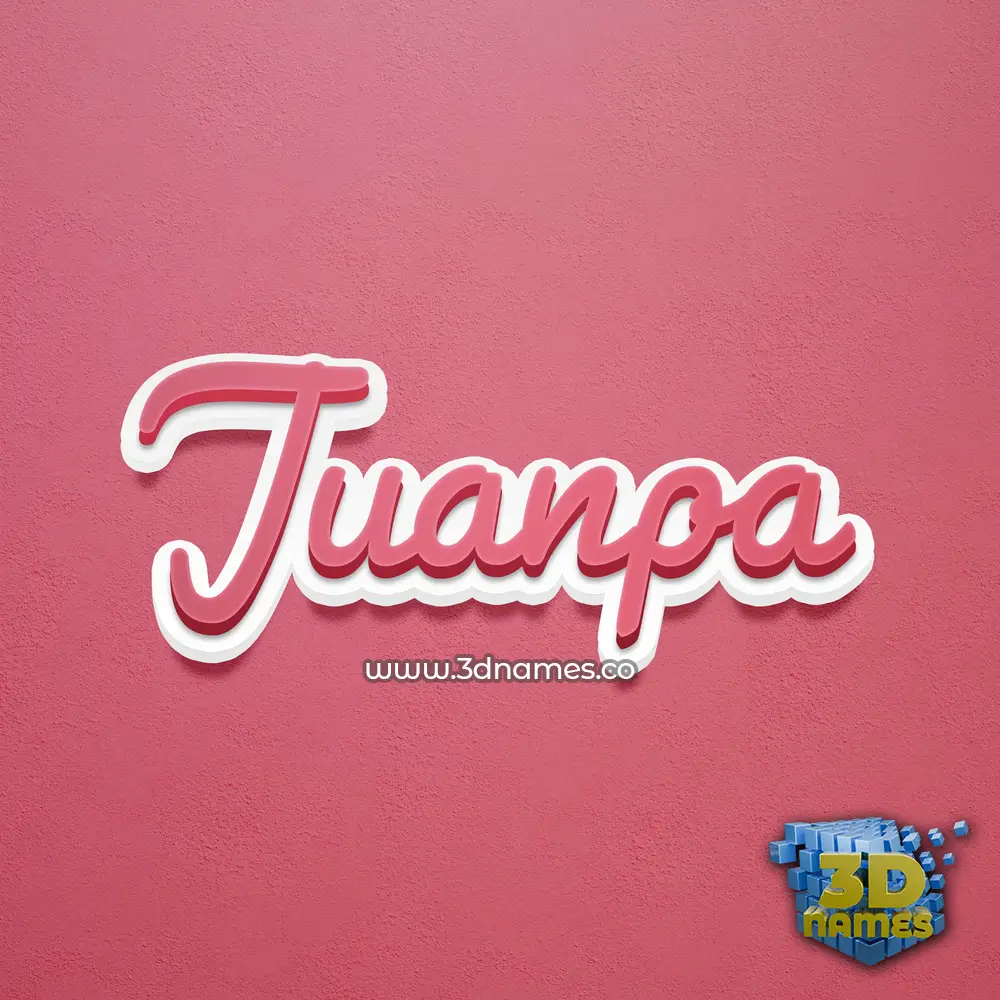 juanpa in Red Scribble style - 3D name wallpaper