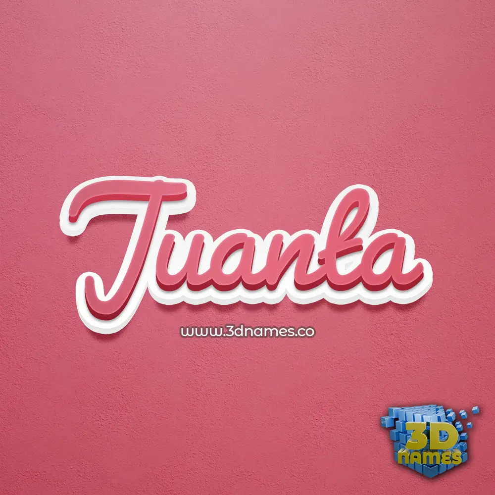 juanta in Red Scribble style - 3D name wallpaper