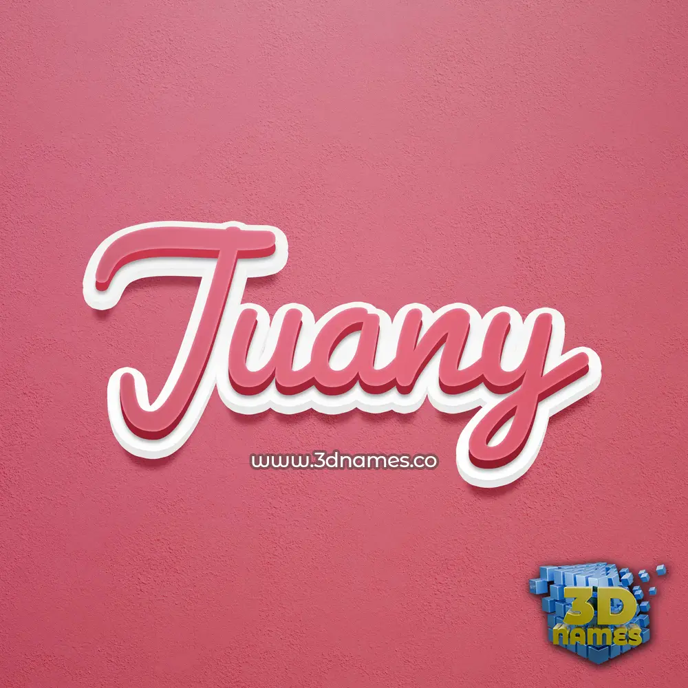 juany in Red Scribble style - 3D name wallpaper