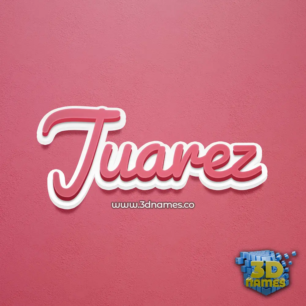 juarez in Red Scribble style - 3D name wallpaper