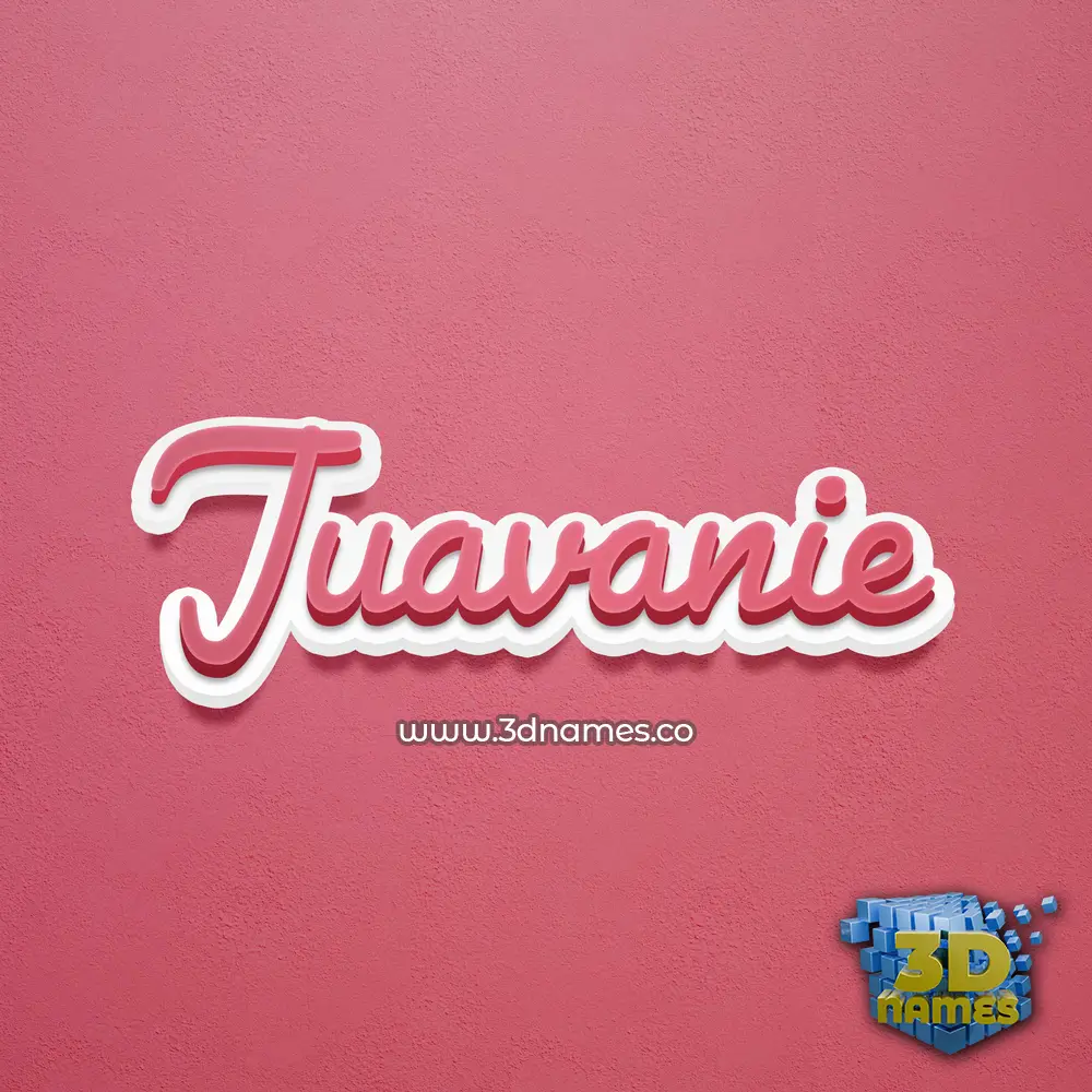 juavanie in Red Scribble style - 3D name wallpaper