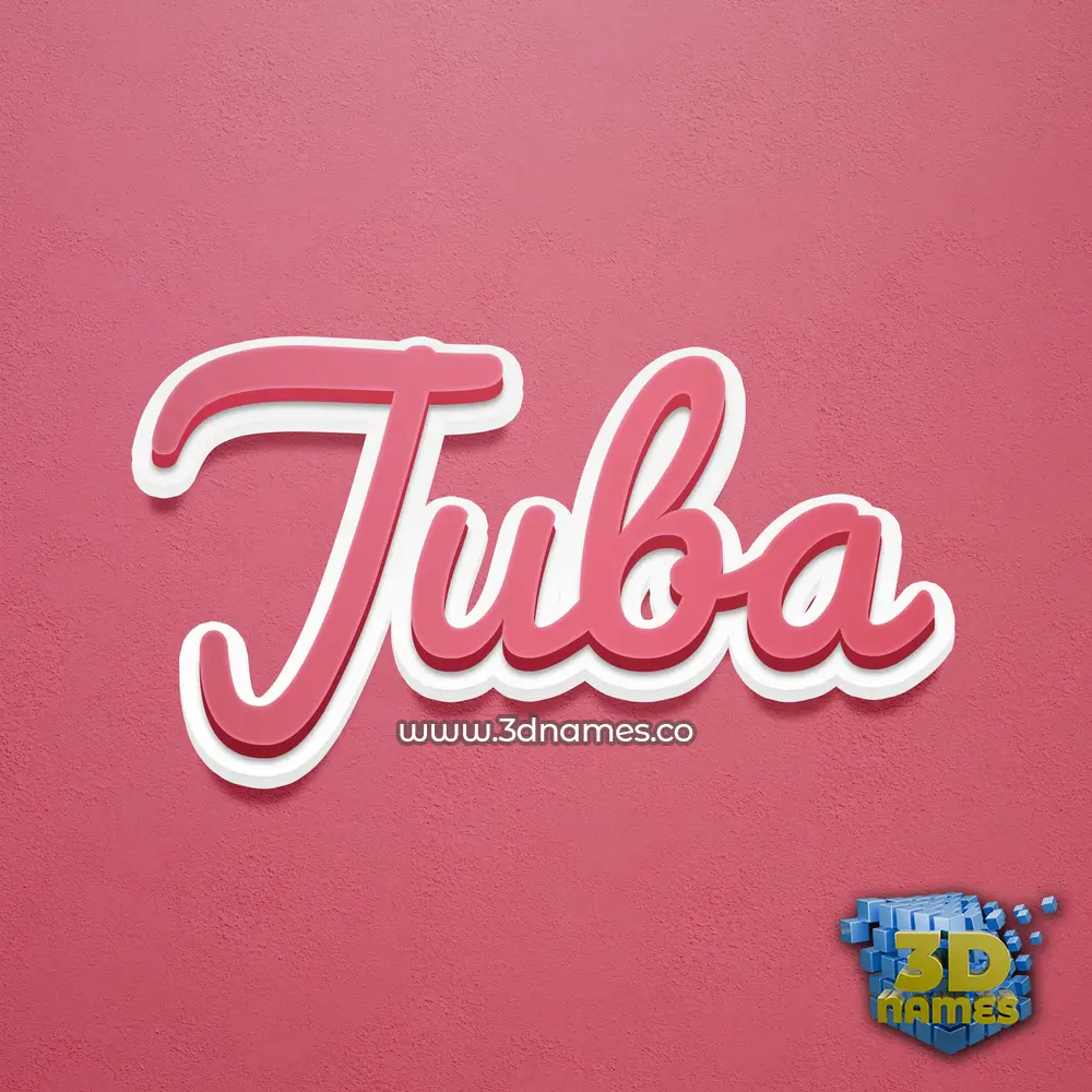 juba in Red Scribble style - 3D name wallpaper