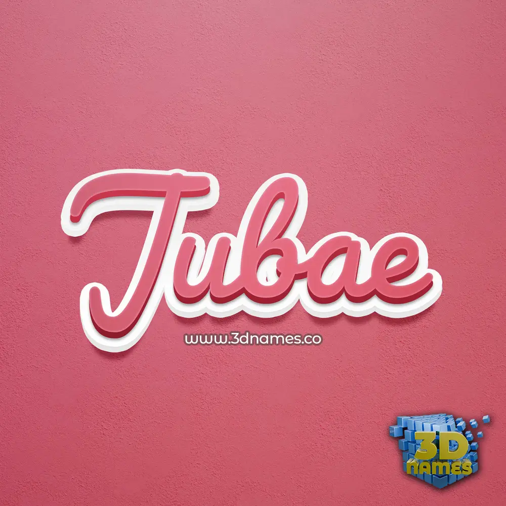 jubae in Red Scribble style - 3D name wallpaper