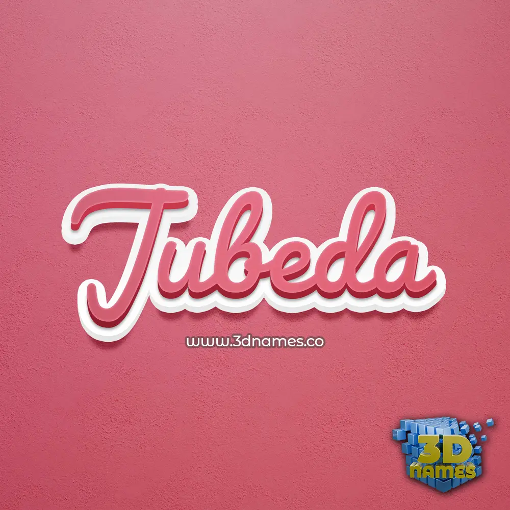 jubeda in Red Scribble style - 3D name wallpaper