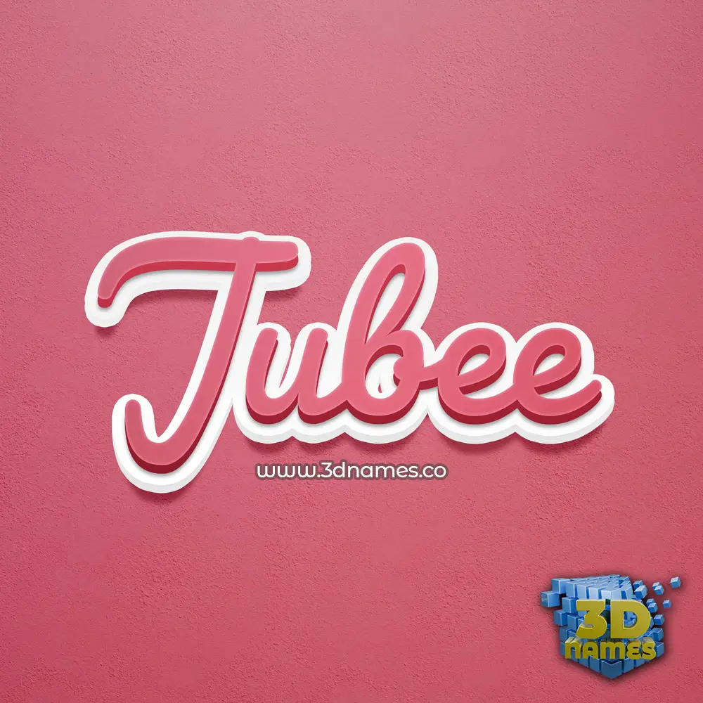 jubee in Red Scribble style - 3D name wallpaper