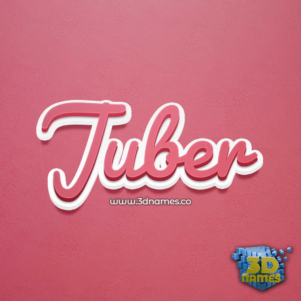 juber in Red Scribble style - 3D name wallpaper