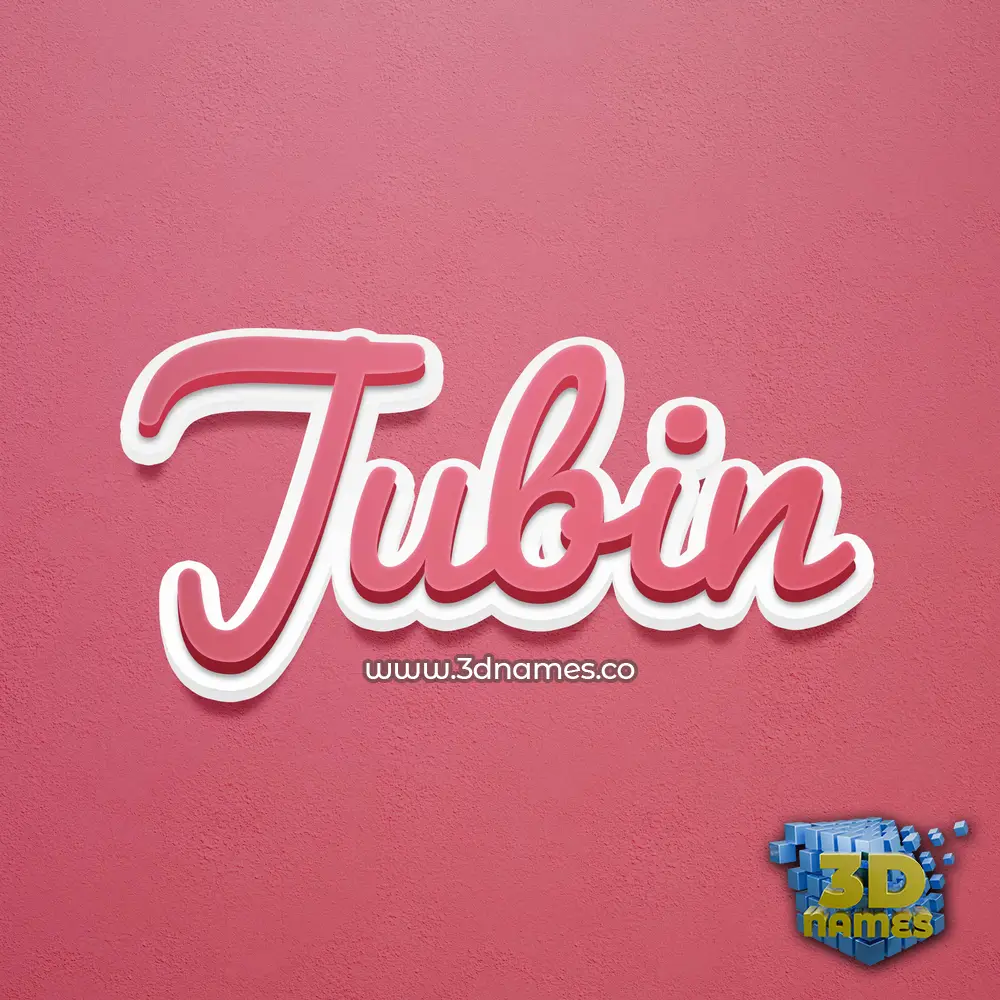 jubin in Red Scribble style - 3D name wallpaper