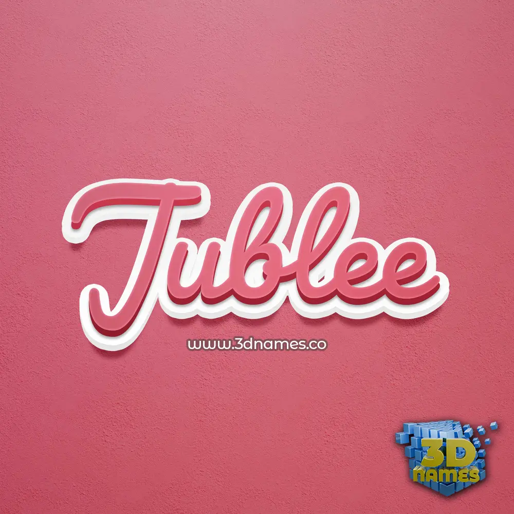 jublee in Red Scribble style - 3D name wallpaper