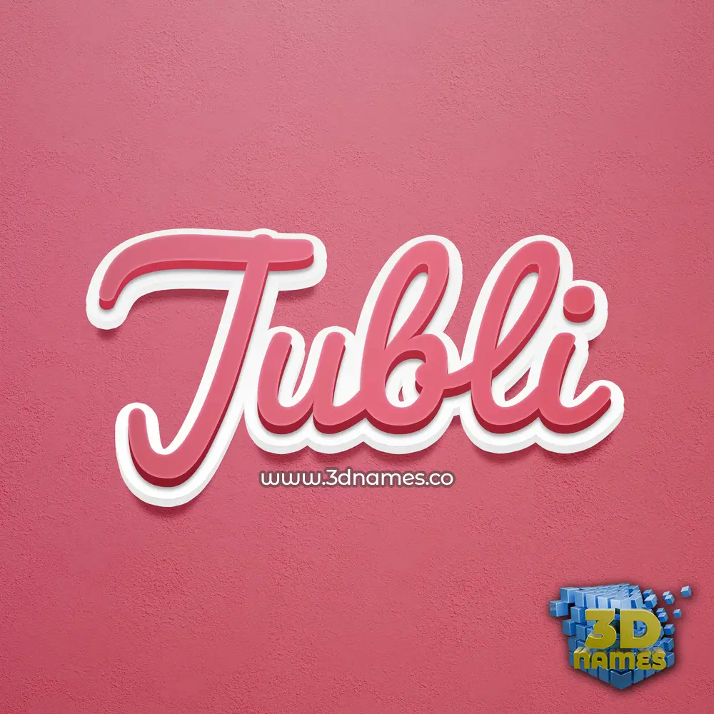 jubli in Red Scribble style - 3D name wallpaper