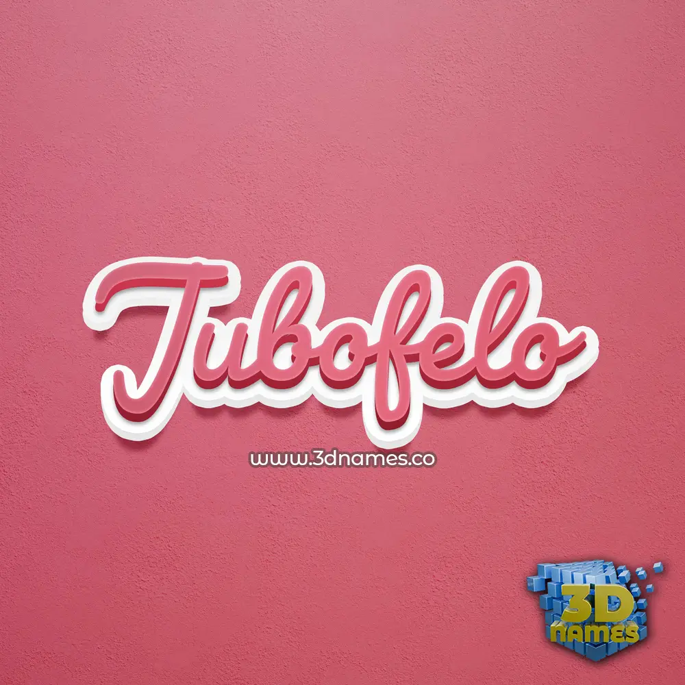 jubofelo in Red Scribble style - 3D name wallpaper