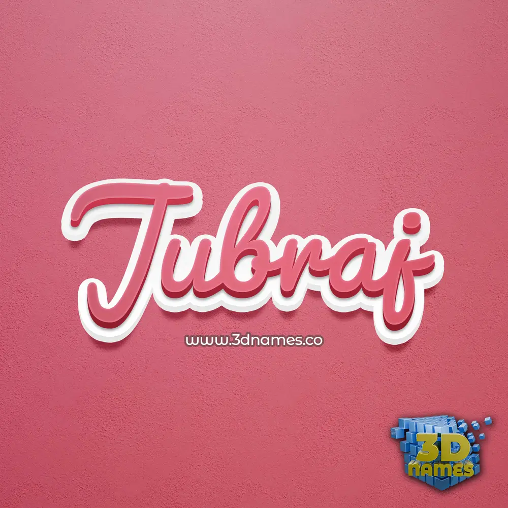 jubraj in Red Scribble style - 3D name wallpaper