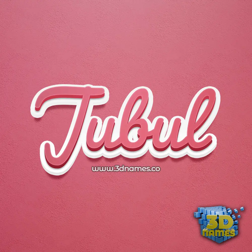 jubul in Red Scribble style - 3D name wallpaper