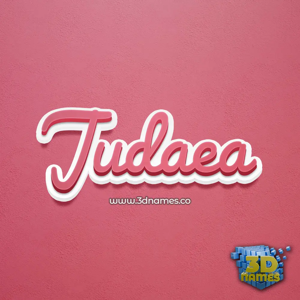 judaea in Red Scribble style - 3D name wallpaper