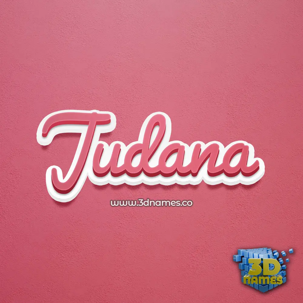 judana in Red Scribble style - 3D name wallpaper