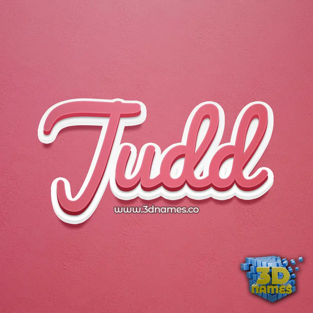 judd in Red Scribble style - 3D name wallpaper