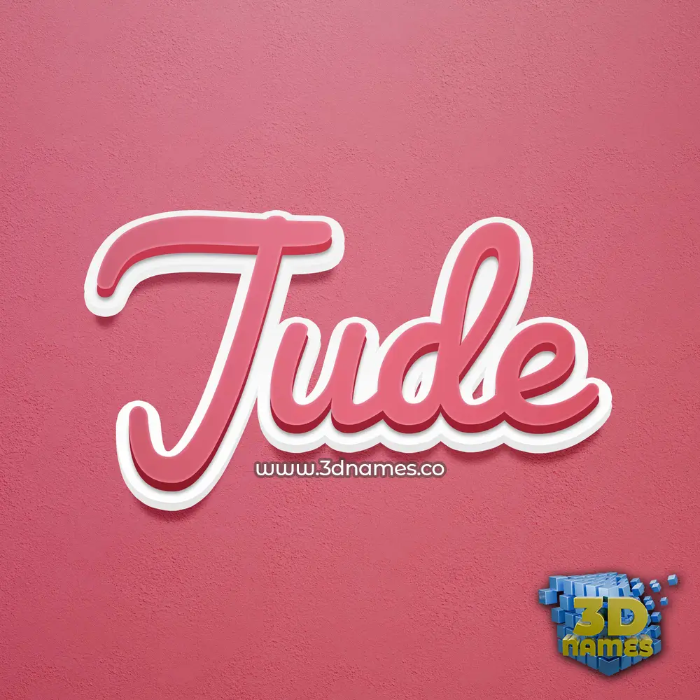 jude in Red Scribble style - 3D name wallpaper