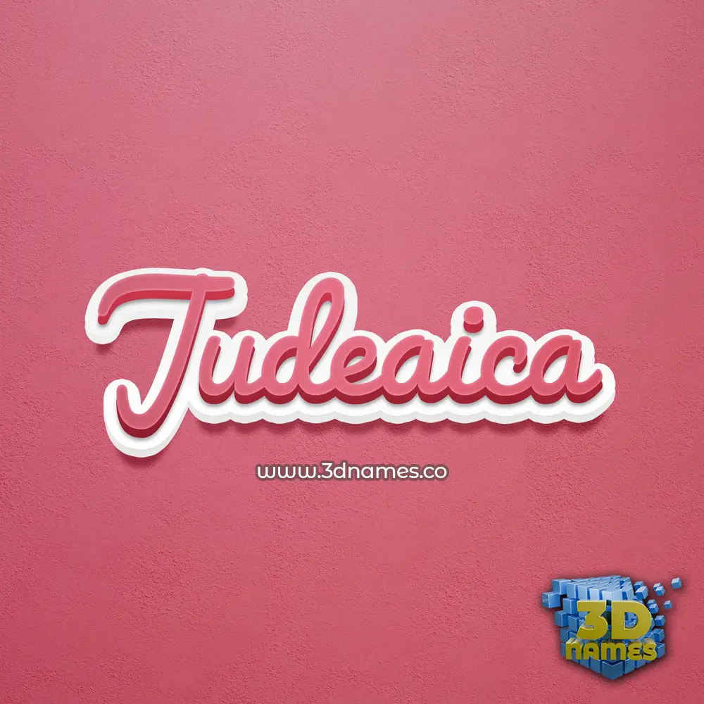 judeaica in Red Scribble style - 3D name wallpaper