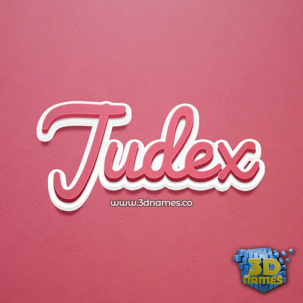 judex in Red Scribble style - 3D name wallpaper