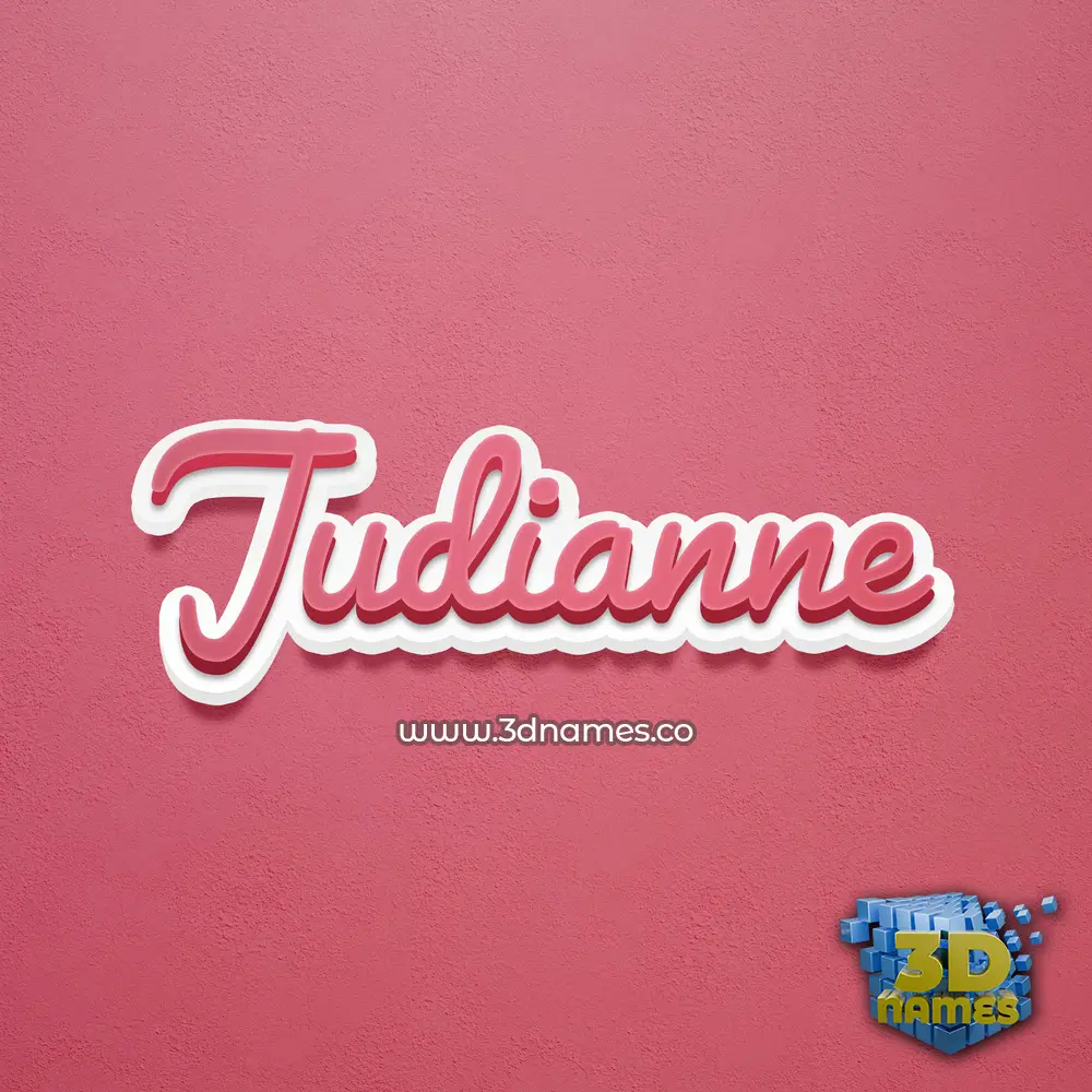 judianne in Red Scribble style - 3D name wallpaper