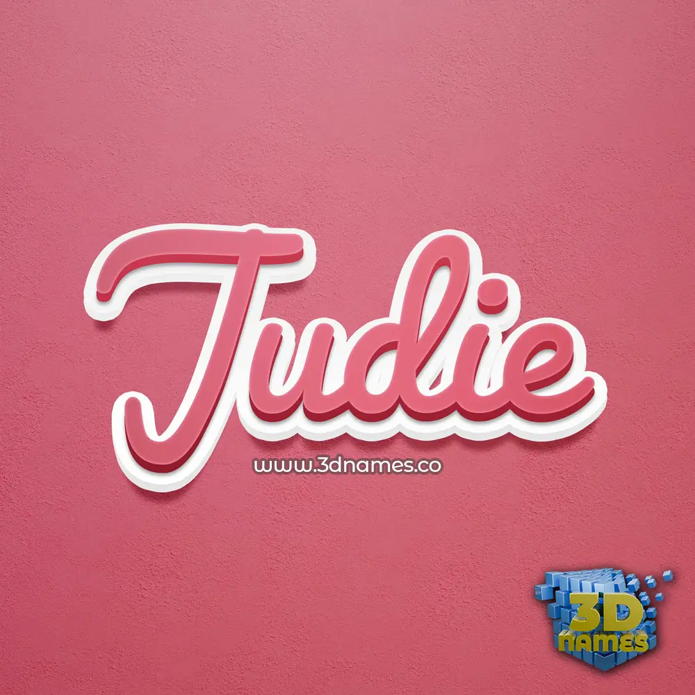 judie in Red Scribble style - 3D name wallpaper