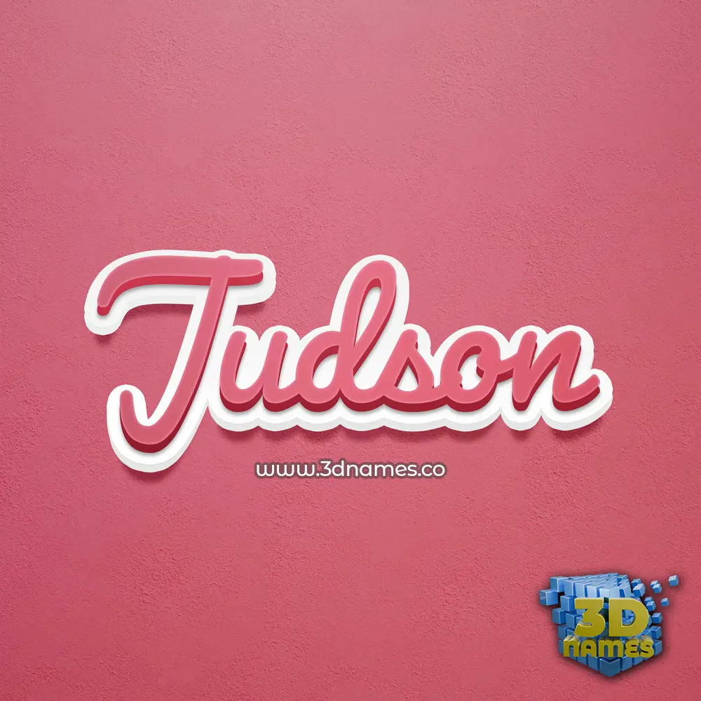 judson in Red Scribble style - 3D name wallpaper
