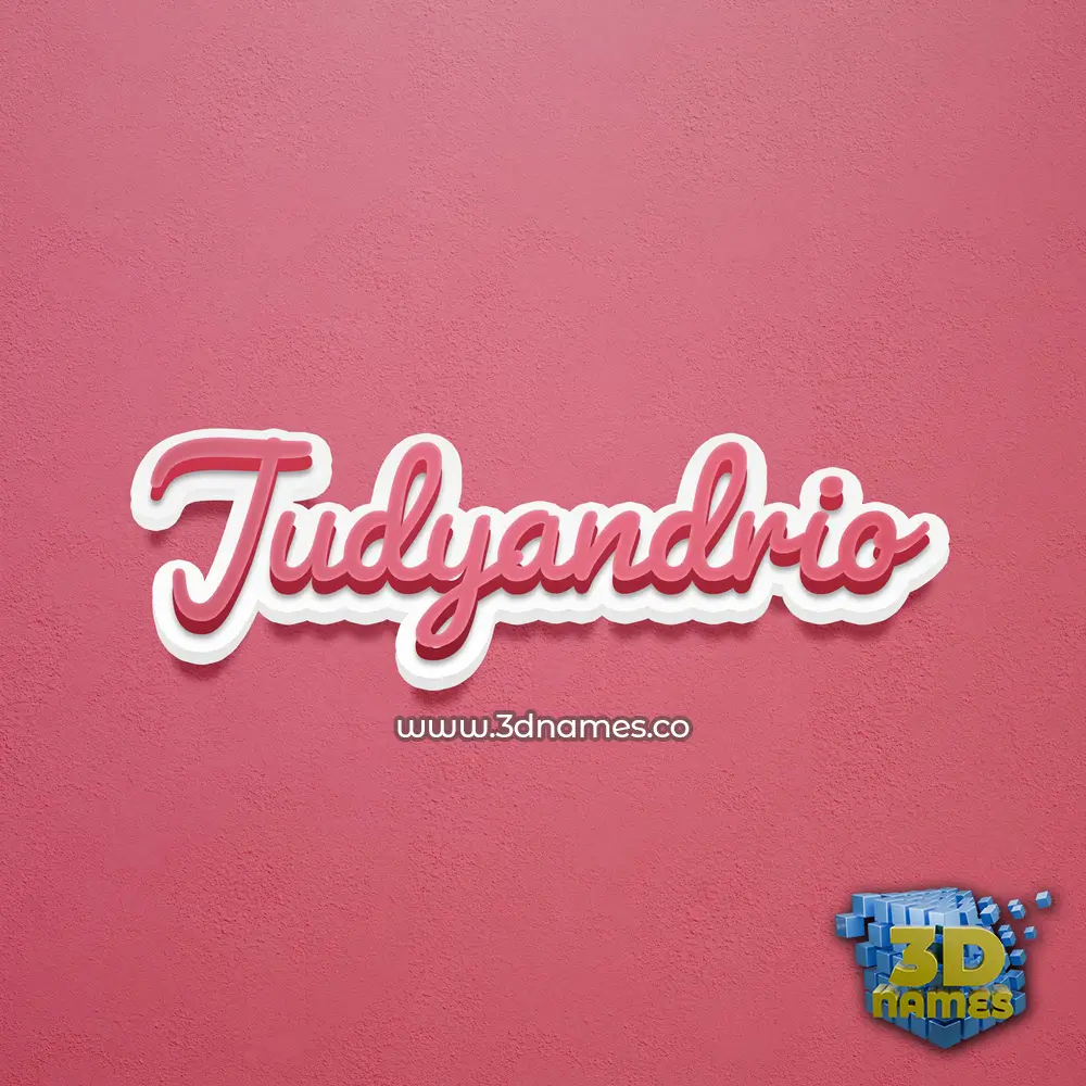 judyandrio in Red Scribble style - 3D name wallpaper