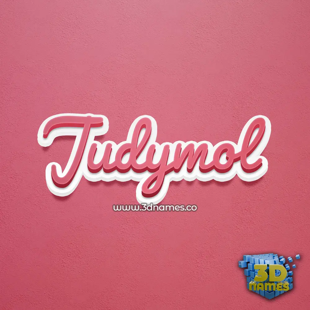 judymol in Red Scribble style - 3D name wallpaper