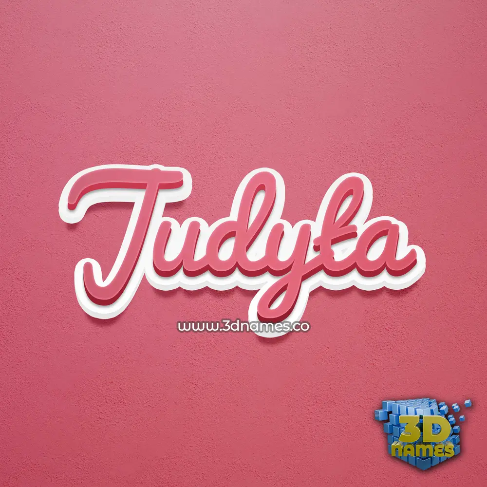 judyta in Red Scribble style - 3D name wallpaper