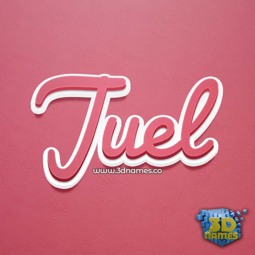 juel in Red Scribble style - 3D name wallpaper