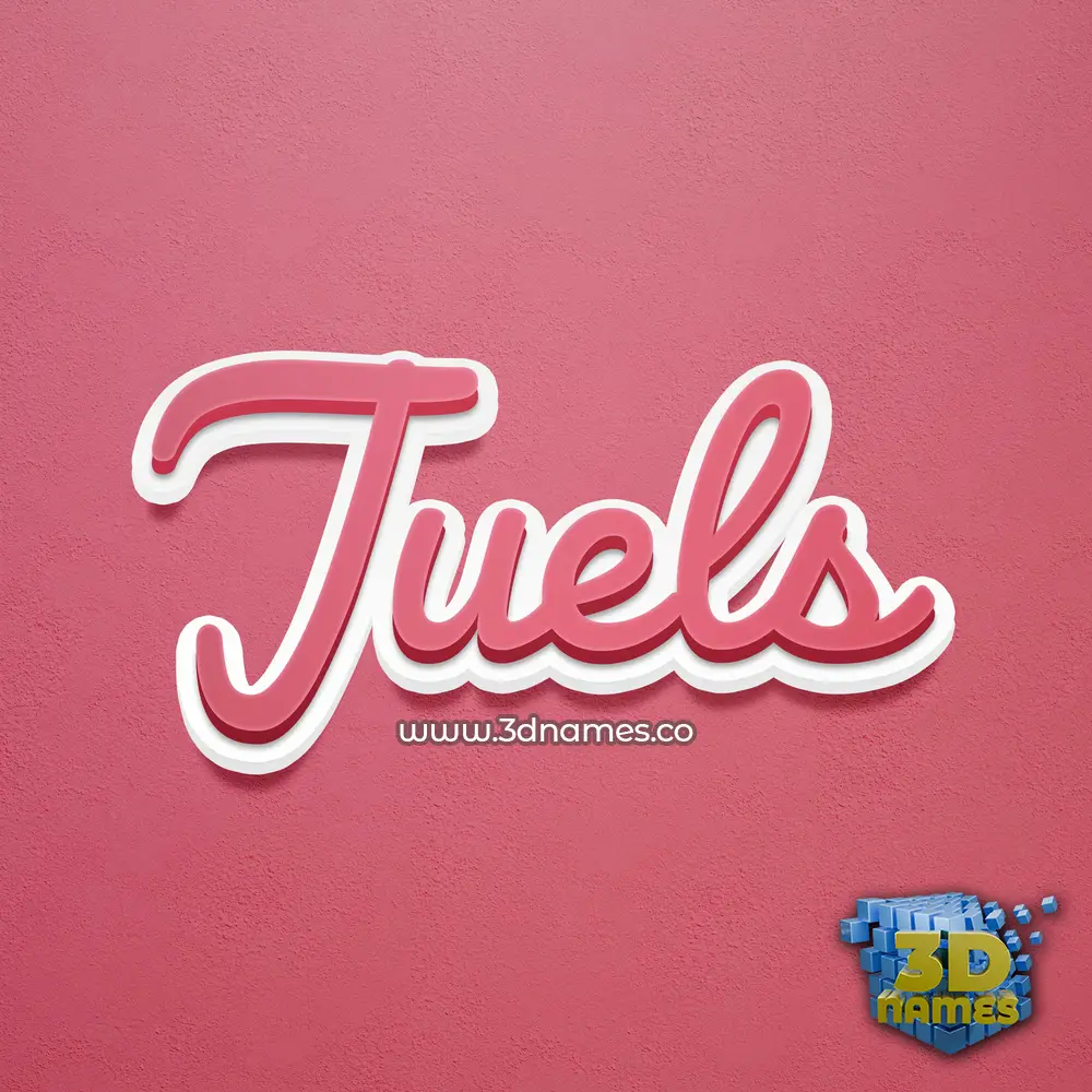 juels in Red Scribble style - 3D name wallpaper