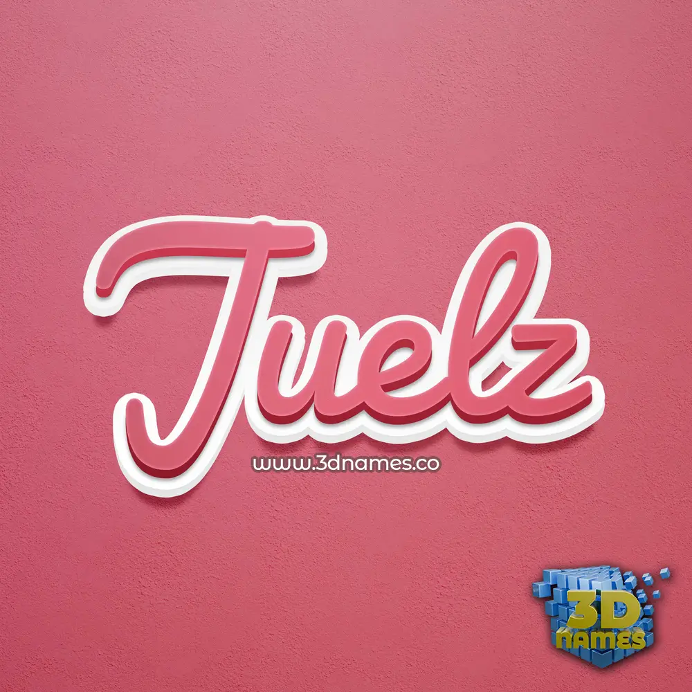 juelz in Red Scribble style - 3D name wallpaper