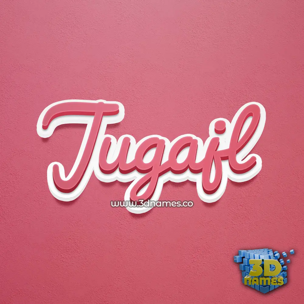 jugajl in Red Scribble style - 3D name wallpaper